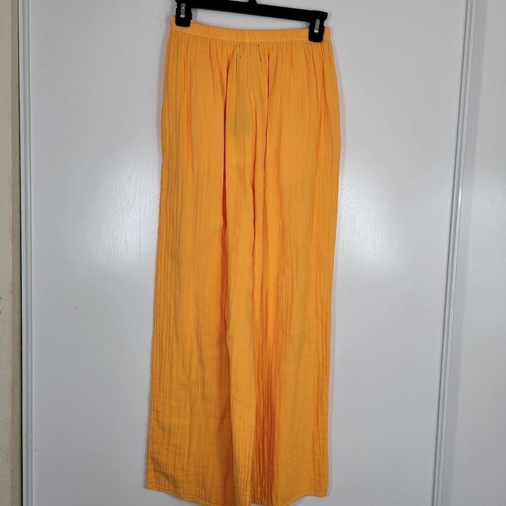 9 Seed High‎ Waist Wide Leg Gauze Beach Pants Sunset Medium Boho Travel Gauze